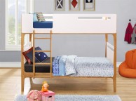 Birlea Islington 3ft Single Oak And White Wooden Bunk Bed Thumbnail