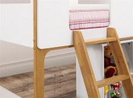 Birlea Islington 3ft Single Oak And White Wooden Midsleeper Bed Thumbnail