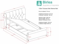 Birlea Toulouse 4ft6 Double Black Fabric Ottoman Bed Frame Thumbnail