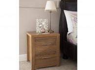 GFW Havana Oak Finish 2 Drawer Bedside Thumbnail