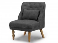 Sleep Design Shenstone Charcoal Grey Fabric Chair And Footstool Thumbnail