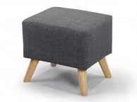 Sleep Design Shenstone Charcoal Grey Fabric Chair And Footstool Thumbnail