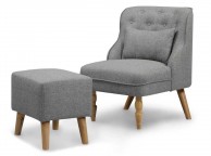 Sleep Design Shenstone Light Grey Fabric Chair And Footstool Thumbnail