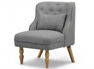 Sleep Design Shenstone Light Grey Fabric Chair And Footstool Thumbnail