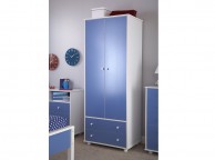 GFW Miami Blue 2 Door 2 Drawer Wardrobe Thumbnail