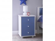 GFW Miami Blue 3 Drawer Bedside Thumbnail