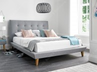 Kaydian Marietta 4ft6 Double Light Grey Fabric Bed Thumbnail