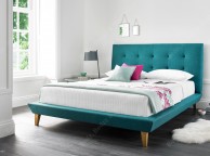 Kaydian Marietta 5ft Kingsize Teal Fabric Bed Thumbnail