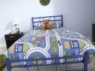 GFW Morgan 3ft Single Blue Metal Bed Frame Thumbnail