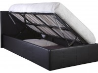 GFW Side Lift Ottoman 4ft Small Double Black Faux Leather Bed Frame Thumbnail