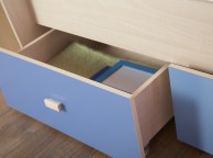 GFW Sydney 3ft Storage Bed Frame with Blue Detailing Thumbnail