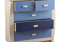 GFW Sydney 3+2 Chest of Drawers with Blue Detailing Thumbnail