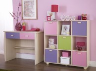 GFW Sydney 2 Drawer Desk Pink and Lilac Thumbnail