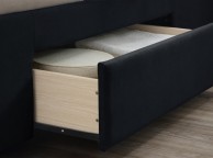 Birlea Woodbury 4ft6 Double Black Velvet Fabric Bed Frame With 4 Drawers Thumbnail
