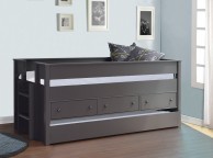 Flintshire Harper 3ft Single Grey Wooden Guest Bed Thumbnail