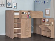 Flintshire Taylor Oak Finish Wooden High Sleeper Bed Thumbnail