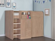 Flintshire Taylor Oak Finish Wooden High Sleeper Bed Thumbnail