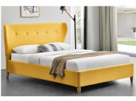 Sleep Design Kensington 4ft6 Double Yellow Fabric Bed Frame Thumbnail