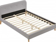 Sleep Design Woburn 4ft6 Double Grey Fabric Bed Frame Thumbnail