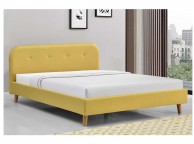 Sleep Design Woburn 4ft6 Double Yellow Fabric Bed Frame Thumbnail