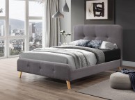 Flair Furnishings Nordic 5ft Kingsize Grey Fabric Bed Frame Thumbnail