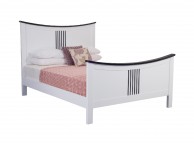 Sweet Dreams Kane 4ft6 Double Bed Frame In White With Black Stripes Thumbnail