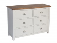 Sweet Dreams Cooper Pale Grey And Oak 6 Drawer Chest Thumbnail