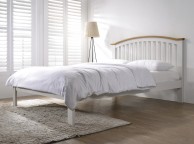 Flintshire Leeswood 4ft6 Double Grey And Oak Finish Bed Thumbnail