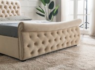 Flair Furnishings Lucinda 4ft6 Double Cream Fabric Ottoman Bed Frame Thumbnail