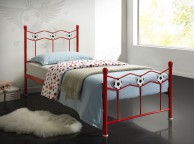Time Living Chiswick 3ft Single Red Metal Football Bed Frame Thumbnail