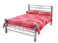 Metal Beds Cuba 4ft (120cm) Small Double Silver Bed Frame Thumbnail