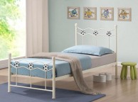 Time Living Chiswick 3ft Single White Metal Football Bed Frame Thumbnail