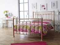 Limelight Libra 4ft6 Double Rose Gold Metal Bed Frame With Crystals Thumbnail