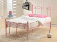Time Living Madrid 3ft Single Pink Metal Bed Frame Thumbnail