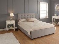 GFW Regal 4ft6 Double Grey Upholstered Fabric Ottoman Bed Frame Thumbnail