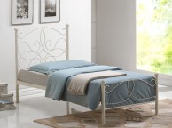 Time Living Melissa 3ft Single Ivory Metal Bed Frame Thumbnail