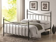 Time Living Oban 5ft Kingsize Black Metal Bed Frame Thumbnail