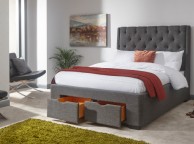 GFW Koln 4ft6 Double Grey Fabric Storage Bed Thumbnail