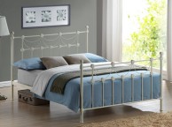 Time Living Omero 4ft6 Double Ivory Metal Bed Frame Thumbnail