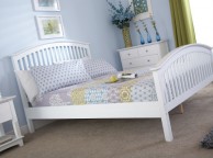 GFW Madrid 4ft Small Double White Wooden Bed Frame Thumbnail