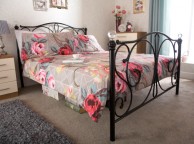 GFW Panache Crystal 5ft Kingsize Black Metal Bed Frame Thumbnail