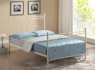 Time Living Wallace 5ft Kingsize Ivory Metal Bed Frame Thumbnail