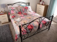 GFW Panache Crystal 5ft Kingsize Black Metal Bed Frame Thumbnail