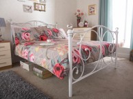 GFW Panache Crystal 5ft Kingsize White Metal Bed Frame Thumbnail