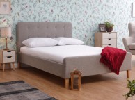GFW Ashbourne 5ft Kingsize Light Grey Fabric Bed Frame Thumbnail