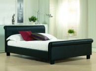 Time Living Aurora 4ft6 Double Black Faux Leather Bed Frame Thumbnail