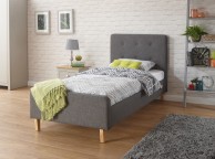 GFW Ashbourne 3ft Single Dark Grey Fabric Side Lift Ottoman Bed Frame Thumbnail