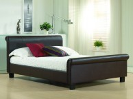 Time Living Aurora 3ft Single Brown Faux Leather Bed Frame Thumbnail