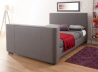 GFW Newark 5ft Kingsize Grey Fabric Electric TV Bed Frame Thumbnail