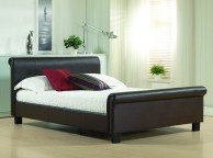 Time Living Aurora 4ft6 Brown Double Faux Leather Bed Frame Thumbnail
